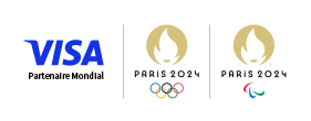 Visa and Paris Olympics logo lockup