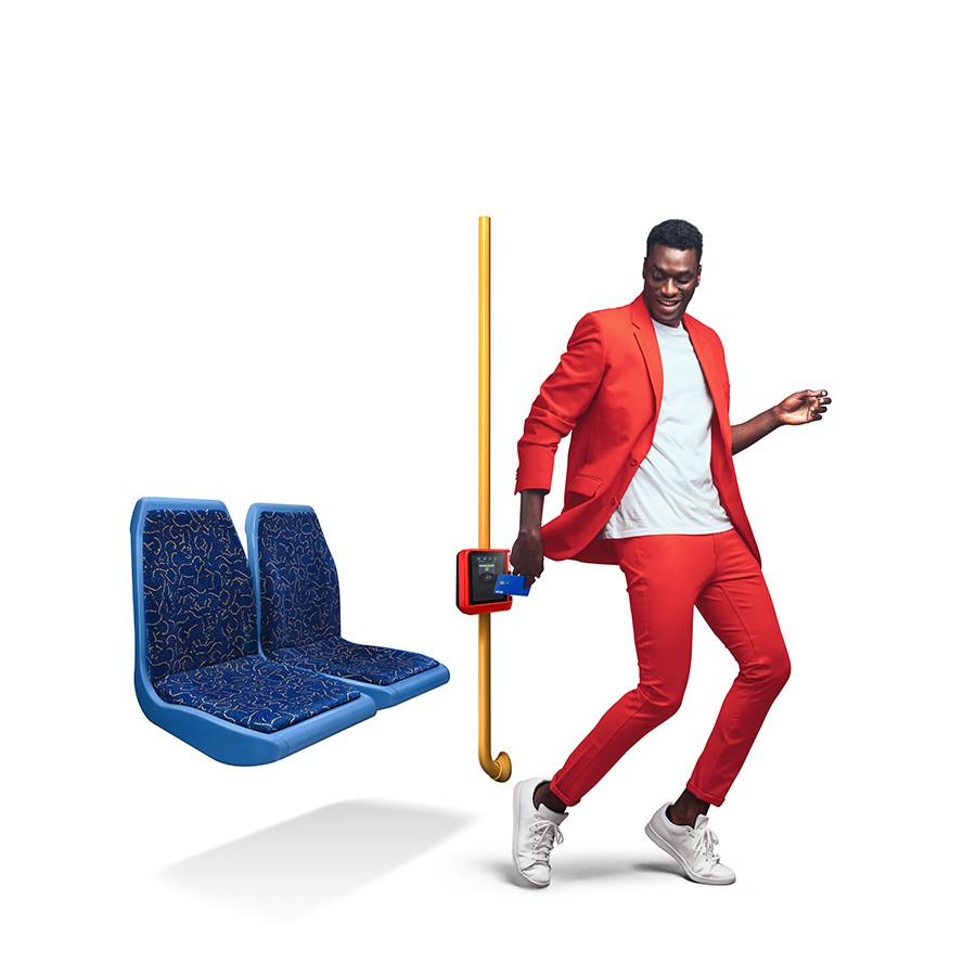 man on bus