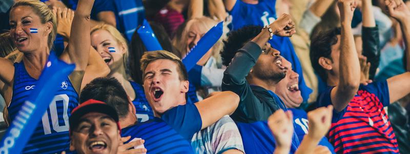 Fans celebrating