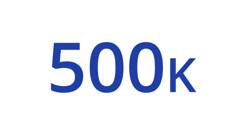 500K.