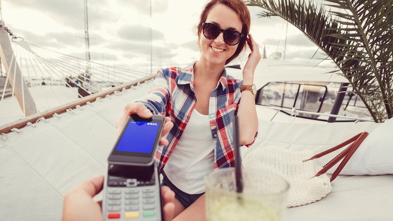 Beachside tap payments
